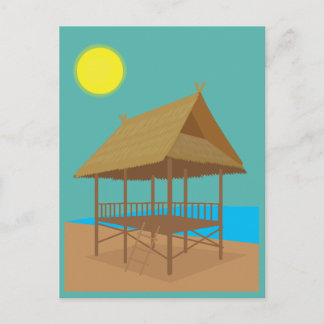 Bamboo Hut Postcard