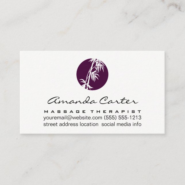 Bamboo Icon Business Card (Front)