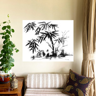 Bamboo in Water Poster