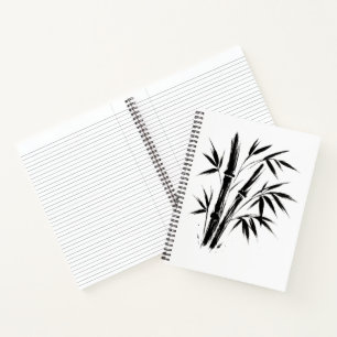 Bamboo Ink Illustration – Minimalist Zen Notebook