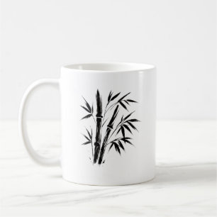 Bamboo Ink Illustration – Zen Coffee Mug