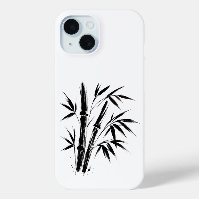 Bamboo Ink Illustration – Zen Design on Case-Mate iPhone Case (Back)