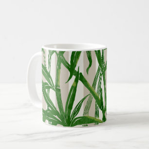 Bamboo Jungle Hawaiian Stripe - Green and Taupe Coffee Mug