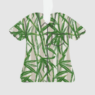 Bamboo Jungle Hawaiian Stripe - Green Ornament