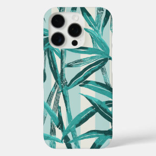 Bamboo Jungle Hawaiian Stripe - Teal iPhone 16 Pro Case