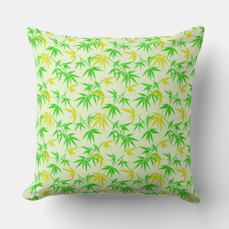 Bamboo leaves summer pattern cushion
