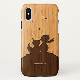 Bamboo Look & Engraved Little Prince Fox Pattern Case-Mate iPhone Case