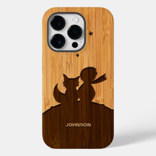 Bamboo Look & Engraved Little Prince Fox Pattern Case-Mate iPhone Case