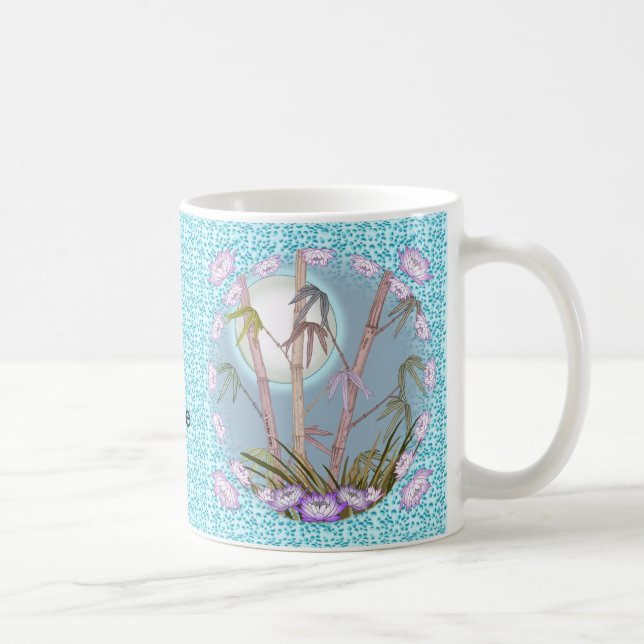 Bamboo Lotus Moon Coffee Mug (Right)
