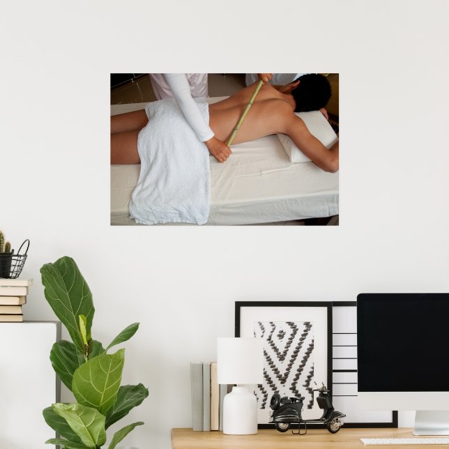 Bamboo Massage On The Ribs Poster (Home Office)