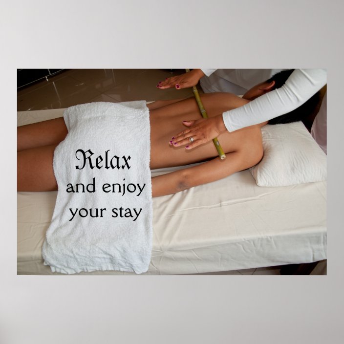 Bamboo Massage Poster Zazzle.co.uk