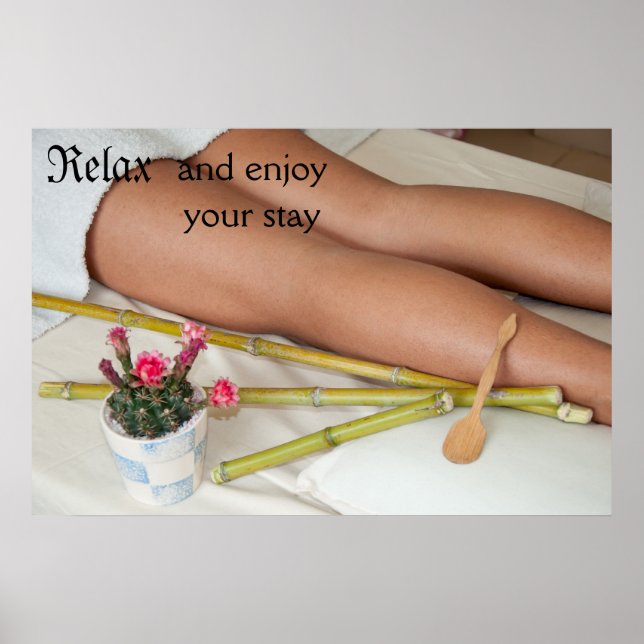 Bamboo Massage Tools Beside Legs Poster (Front)