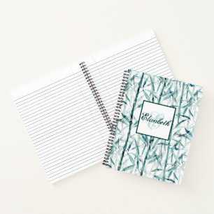 Bamboo ,monogram, personalised, notebook