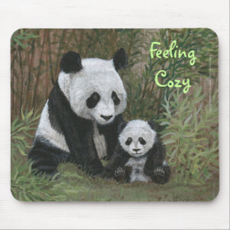 Bamboo Nest Panda Bear mousepad Feeling Cosy