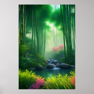 Bamboo Oasis, Discovering the Hidden Spring Poster
