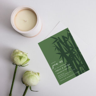 Bamboo Oasis   Join Us Wedding Invitation