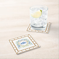 Bamboo & Olive Topiary Crest | Monogram