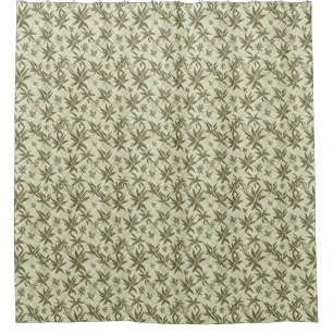 Bamboo on Beige Sheers - seamless surface pattern. Shower Curtain