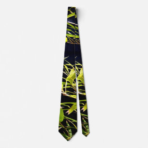 Bamboo On Black Tie