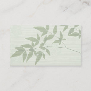 bamboo on patterned background business card