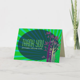 Bamboo Oriental Sunshine Thank You Card