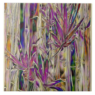 Bamboo Original Art Long Table Ceramic Tile