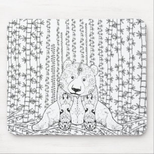 Bamboo Panda Doodle Mouse Mat