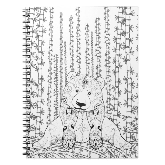 Bamboo Panda Doodle Notebook (Front)