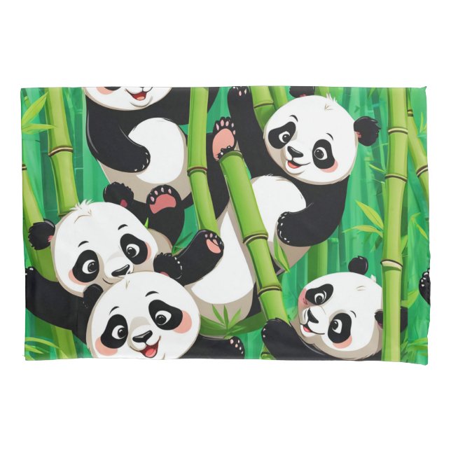 Bamboo Panda Pillowcase (Front)