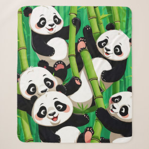 Bamboo Panda Sherpa Blanket