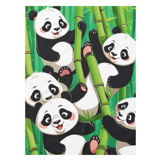 Bamboo Panda Tablecloth (Front)