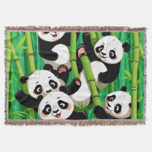 Bamboo Panda Throw Blanket