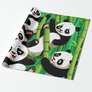Bamboo Panda Wrapping Paper