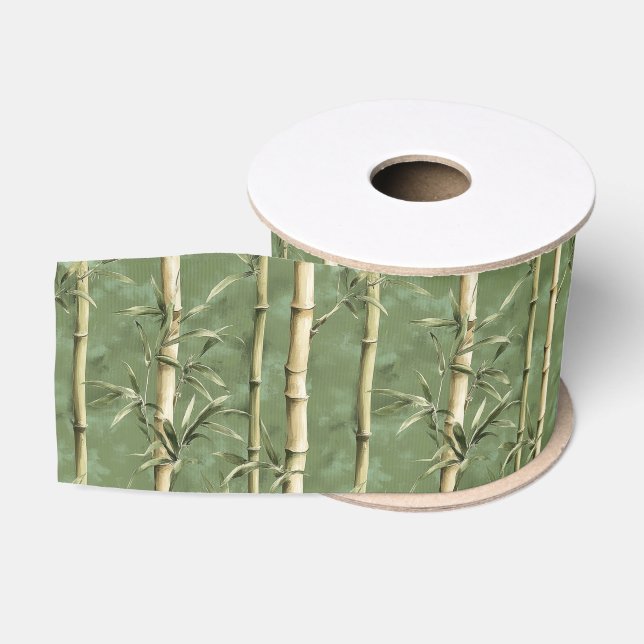Bamboo Pattern Grosgrain Ribbon (Spool)