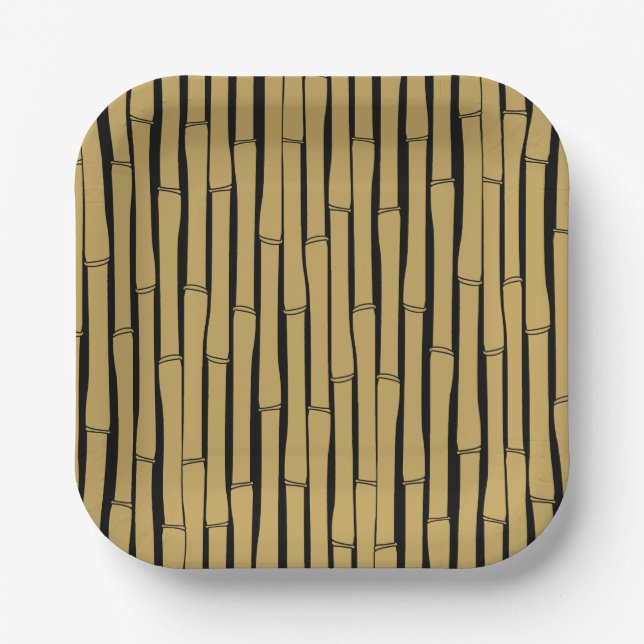 Bamboo Pattern Paper Plate (Front)