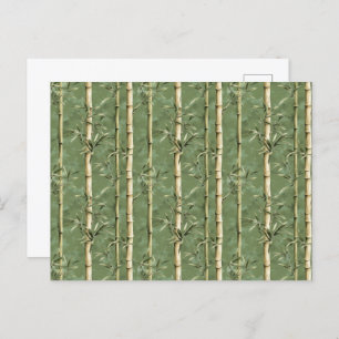 Bamboo Pattern Postcard