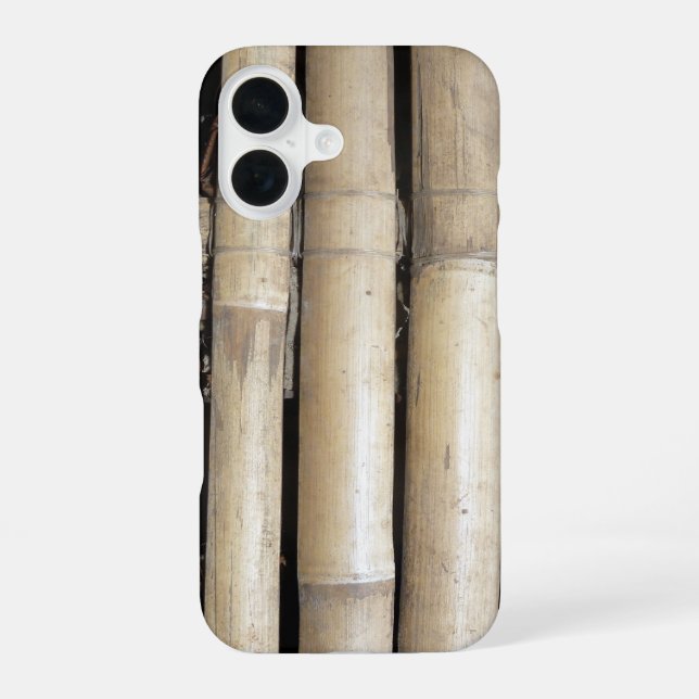 bamboo poles iPhone 16 case (Back)
