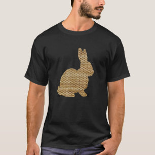 Bamboo Print Basket Rattan  Rabbit T-Shirt