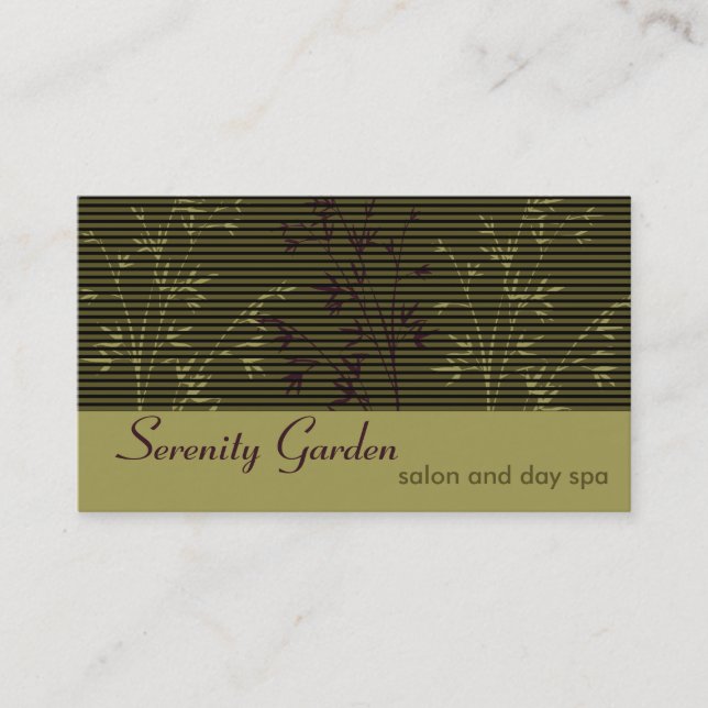 Bamboo Salon or Spa Business Card (Front)