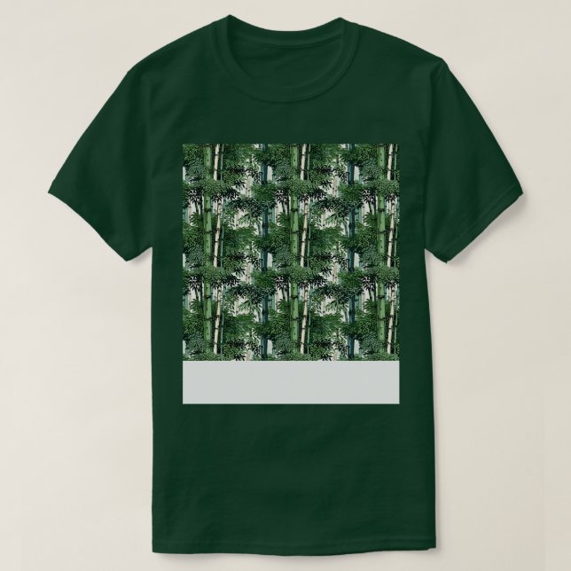 Bamboo Seamless Pattern Asian Chinese Japan Tree E T-Shirt (Design Front)