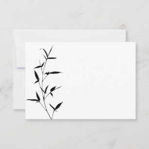 Bamboo Silhouette Background Template Blank Black