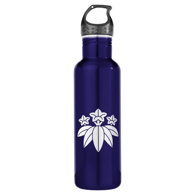 Bamboo-style gentian 710 ml water bottle (Front)