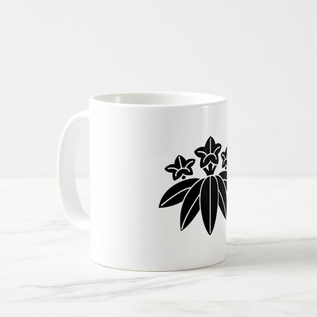 Bamboo-style gentian coffee mug (Front Left)