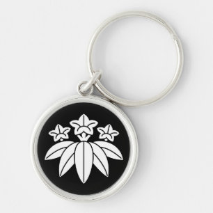 Bamboo-style gentian key ring