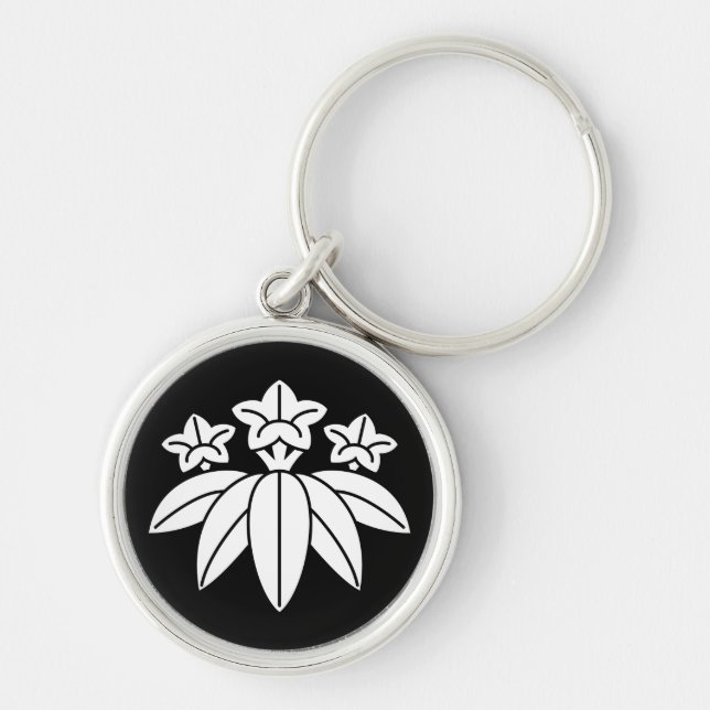 Bamboo-style gentian key ring (Front)