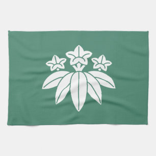Bamboo-style gentian tea towel