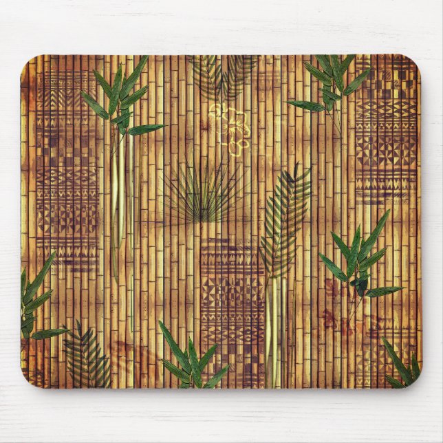 Bamboo Tapa Cloth Mouse Mat (Front)