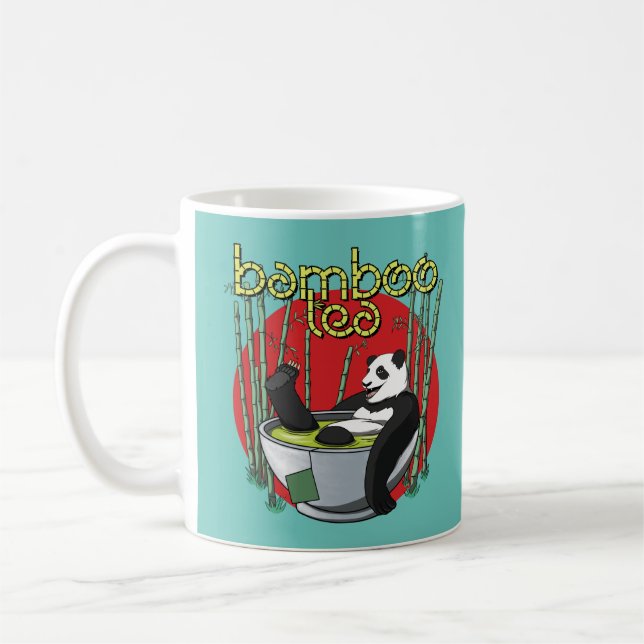 Bamboo Tea Drinker Panda Coffee Mug (Left)
