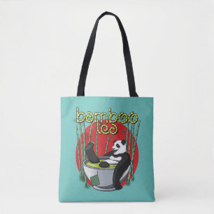 Bamboo Tea Drinker Panda Tote Bag