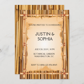 Bamboo Texture Invitation